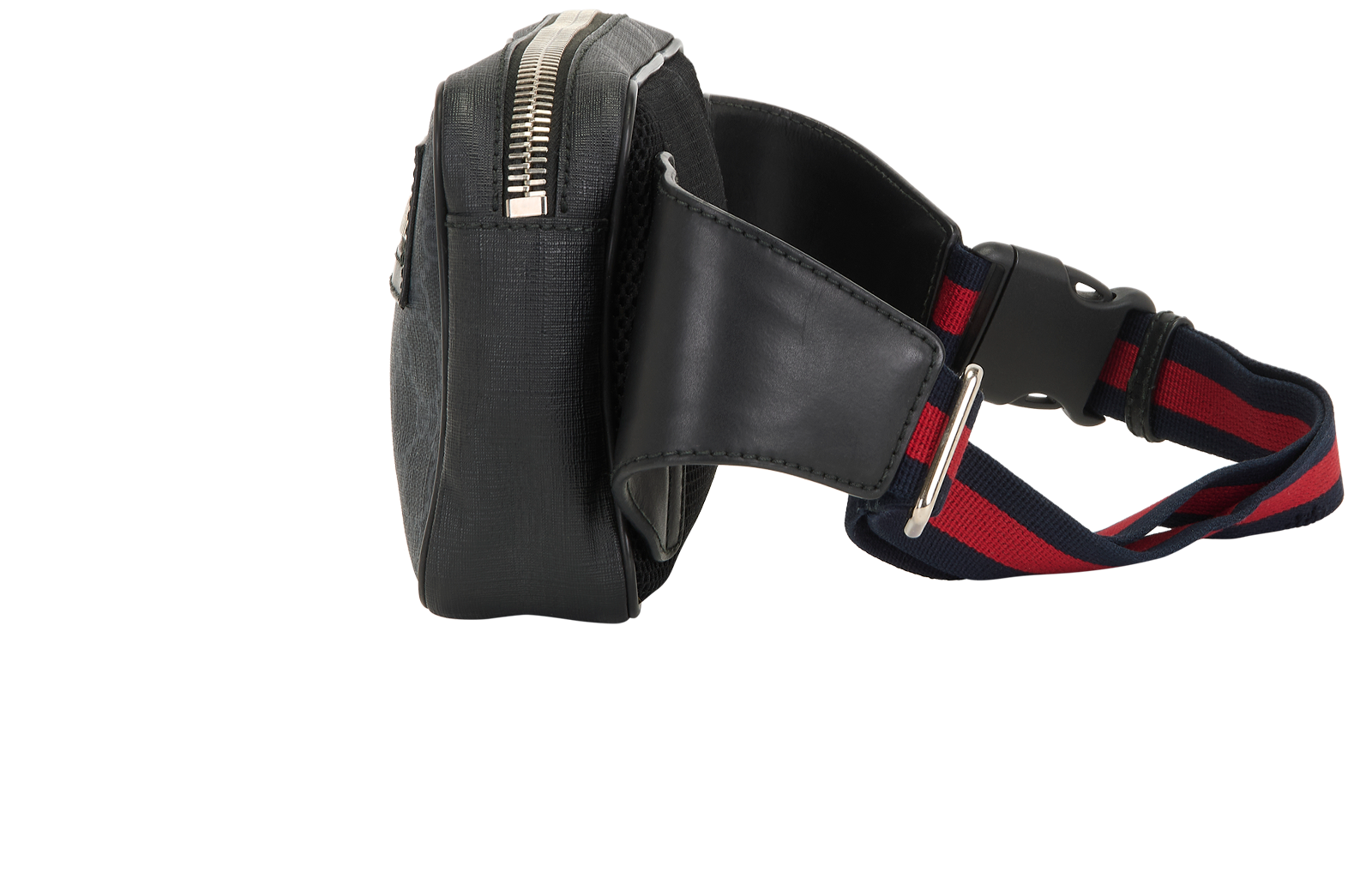 GG Supreme Belt Bag, &pound;450, Handbags, Black, Canvas/Leather, Bottom view